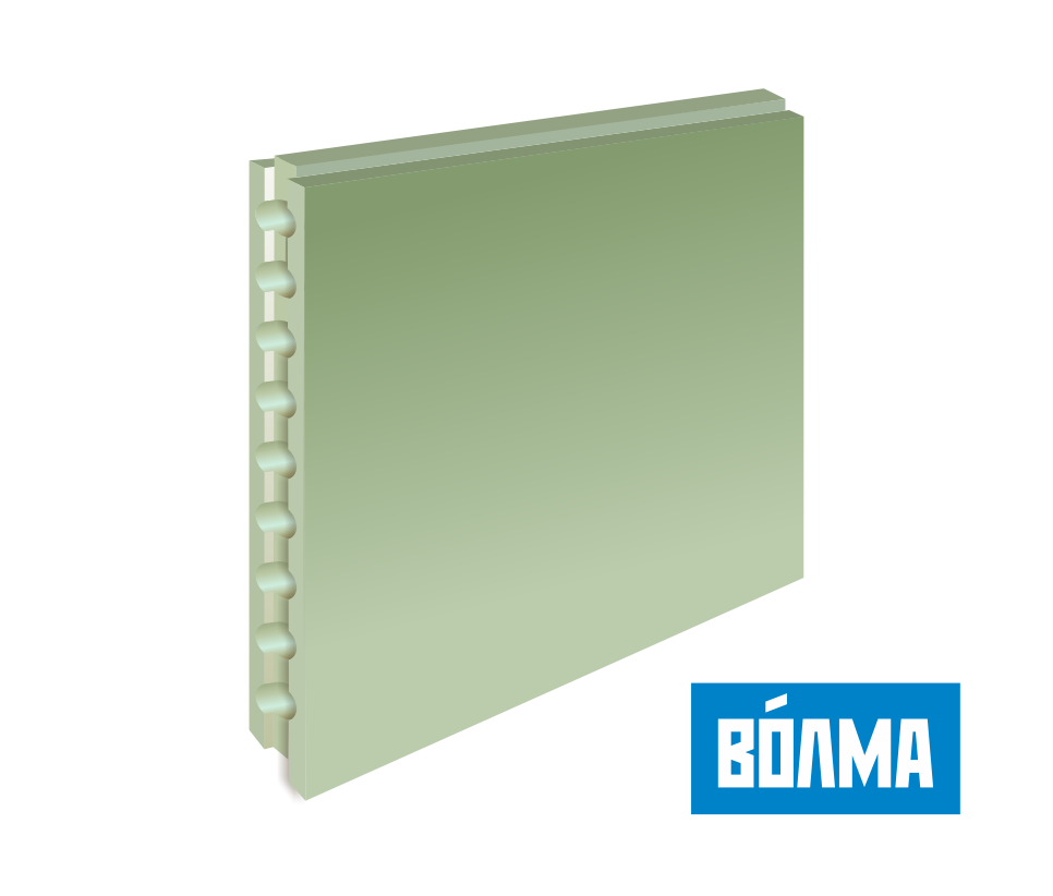 Пазогребневая плита пустотелая ВОЛМА влагостойкая (ПГПВ), 80 мм 